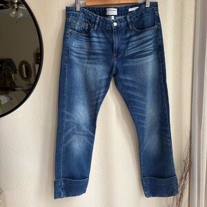 FRAME Le Grand Sarcon Cuffed Blue Jean Wash: Novella Women’s Size 28